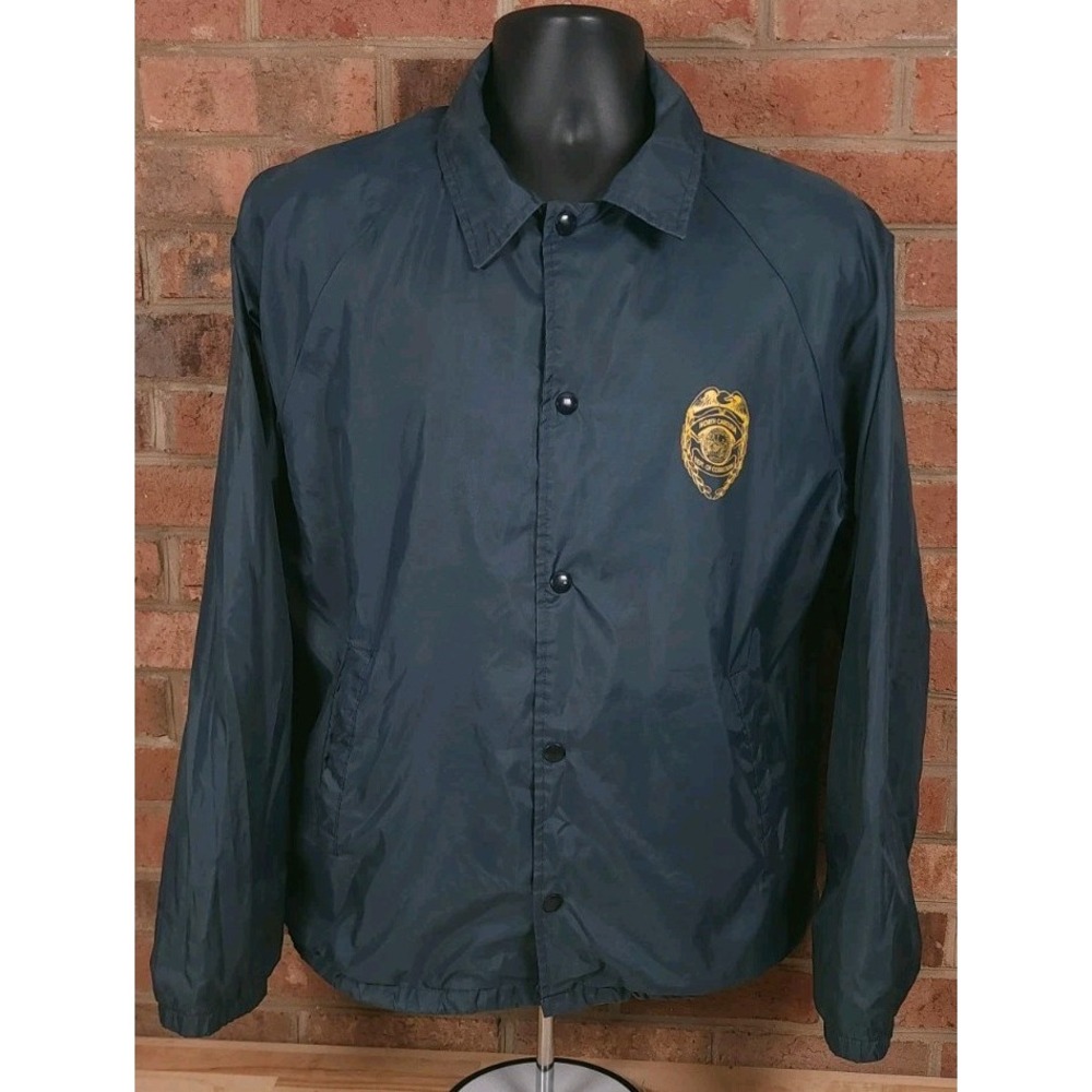 North Carolina Department Of Corrections Vintage Prison Guard L Snap Jacket USA